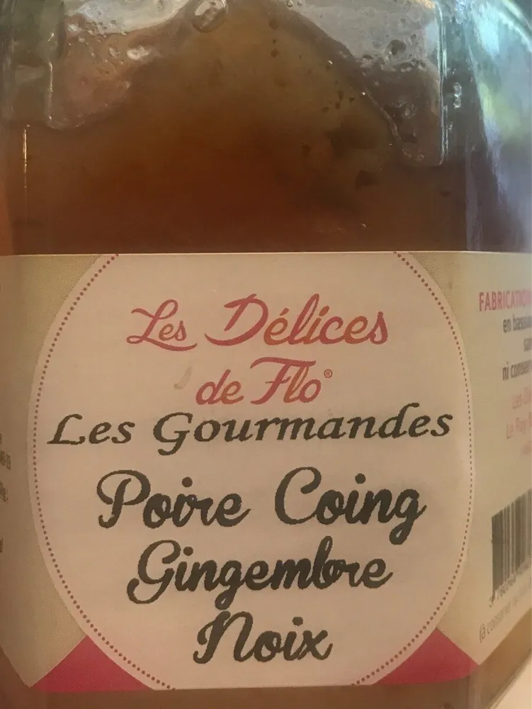 Les delices de Flo; Les Gourmandes, Poire Coing Gingembre Noix