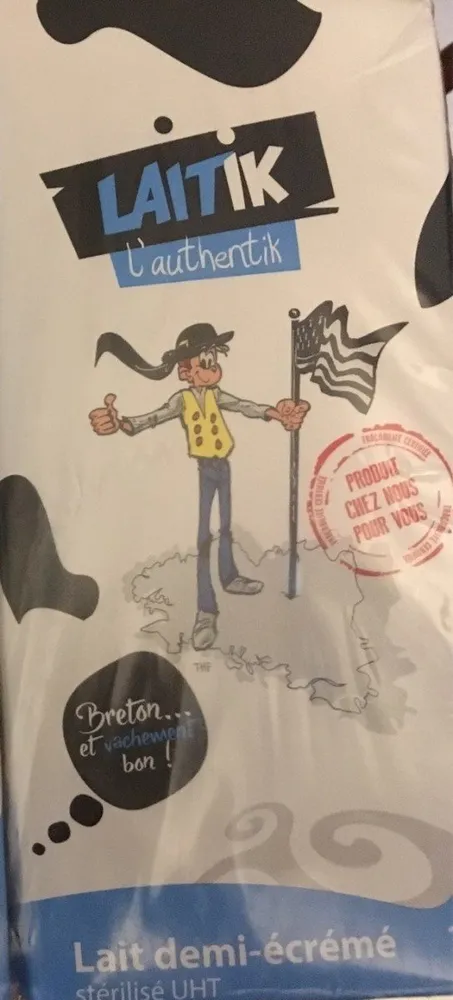 Lait demi écrémé Laitik