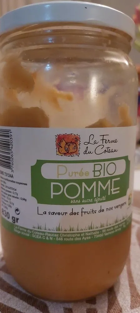Purée bio de pommes