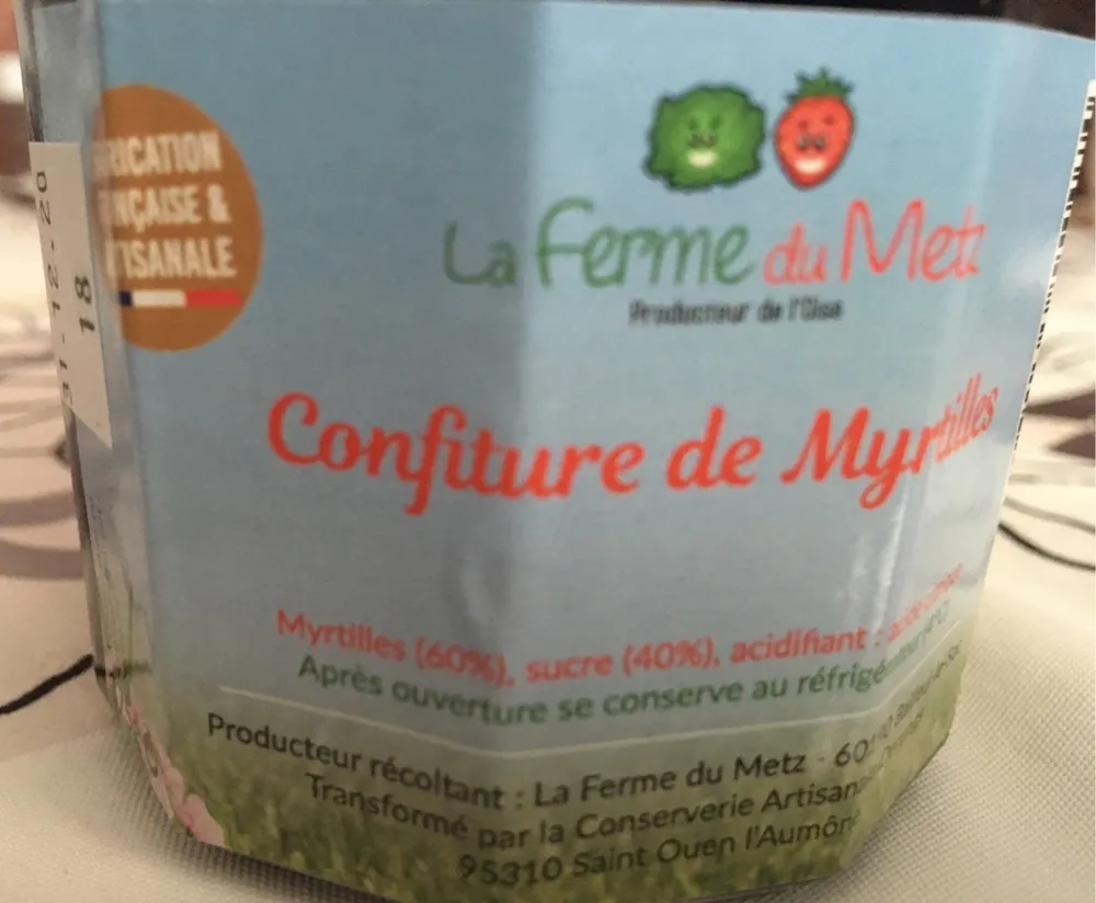 Confiture de myrtilles
