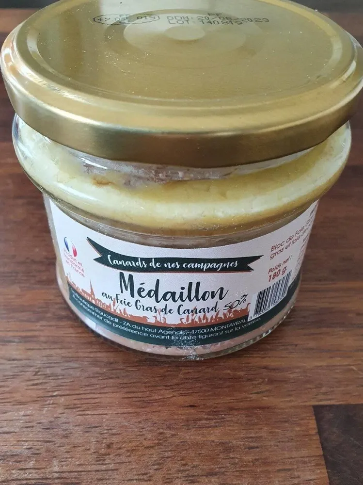 Médaillon au foie gras de canard