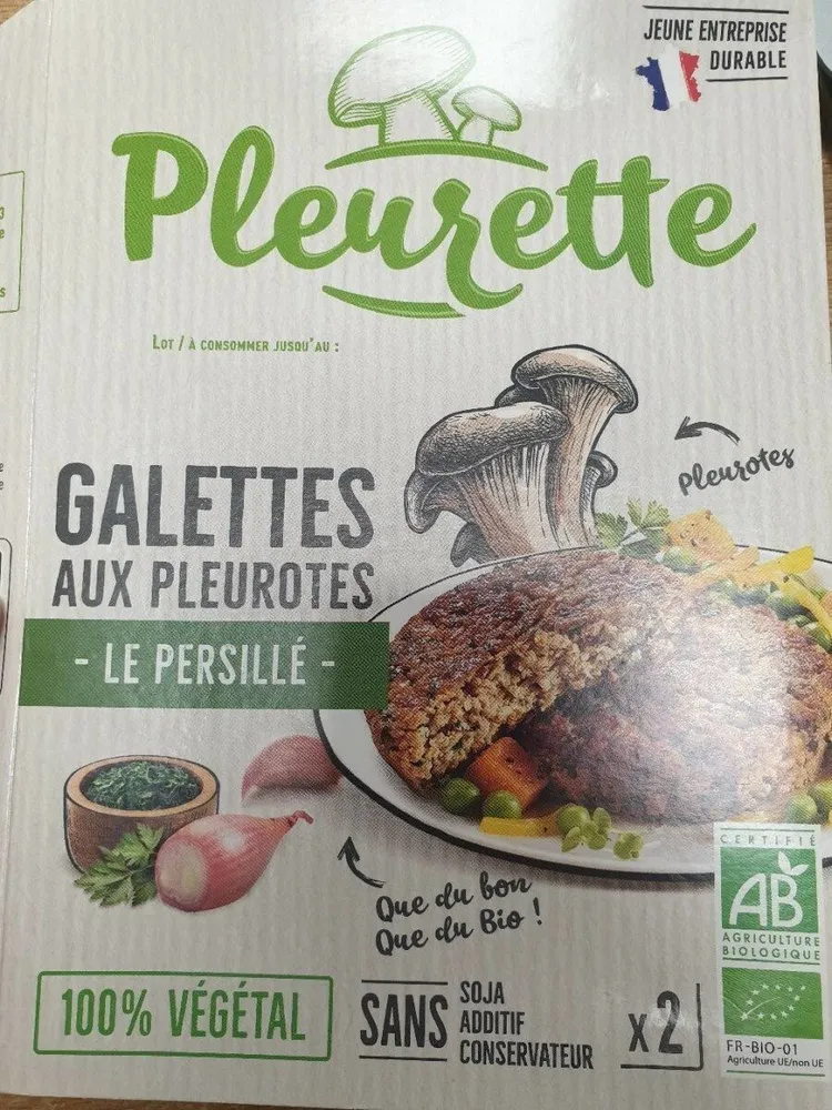 Galettes aux pleurotes persillé