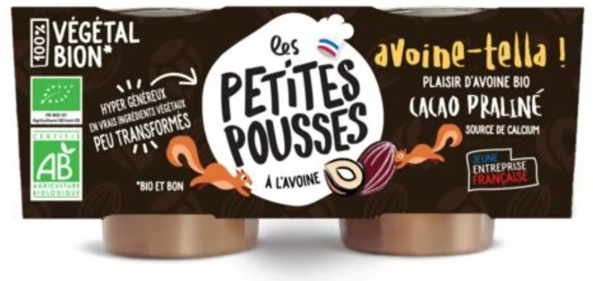 Yahourt végétal avoine cacao praliné