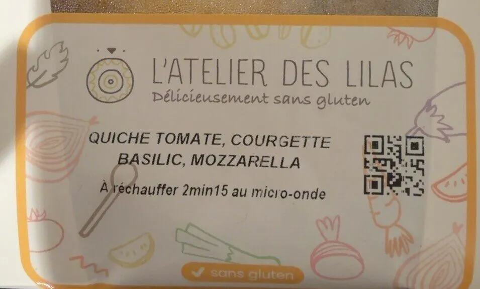 Quiche tomate courgette basilic mozzarella