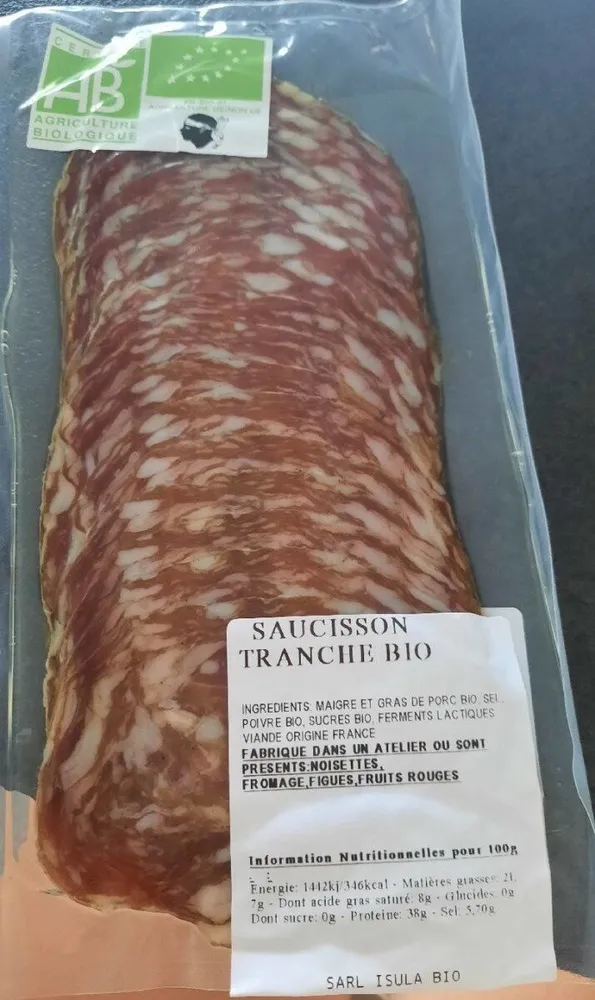 Saucisson tranche bio