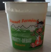 Yaourt fermier Marty-Débat banane