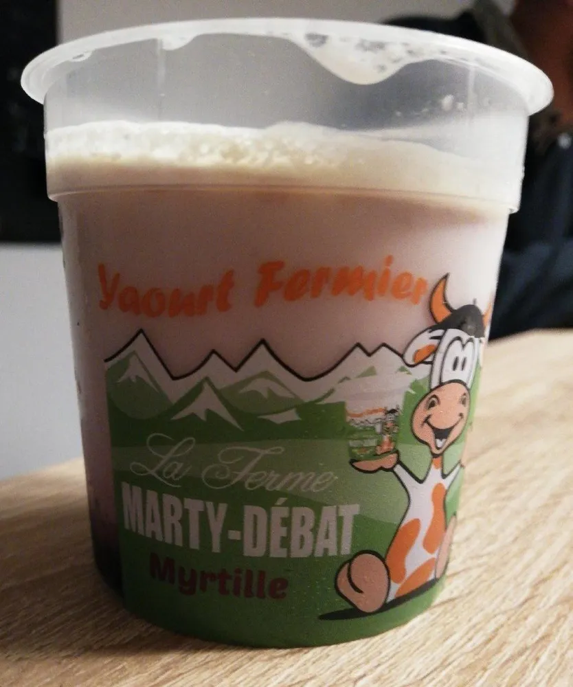 Yaourt fermier à la myrtille