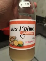 Jus t'aime concentré à base de gingembre