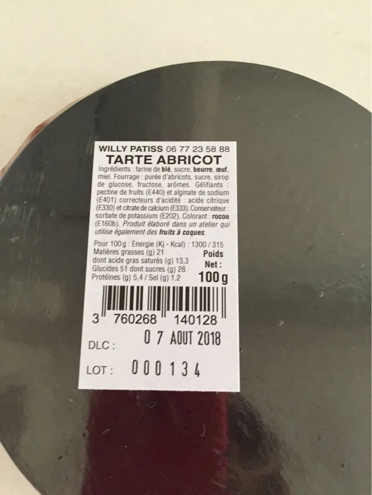 Tarte abricot