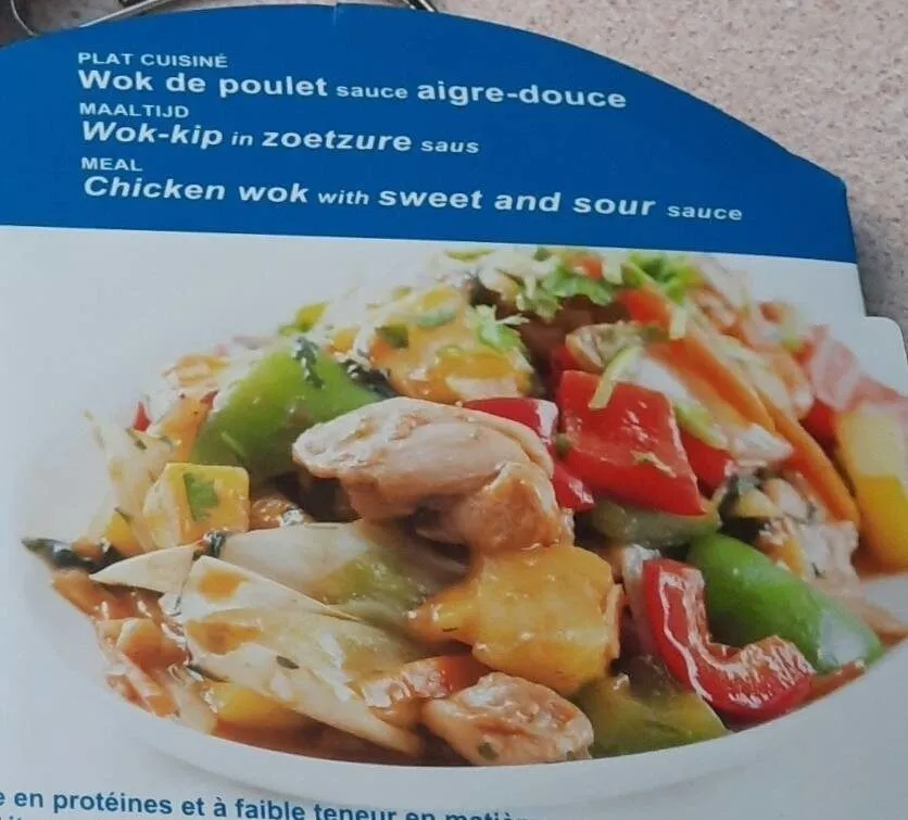 Plat wok de poulet sauce aigre douce