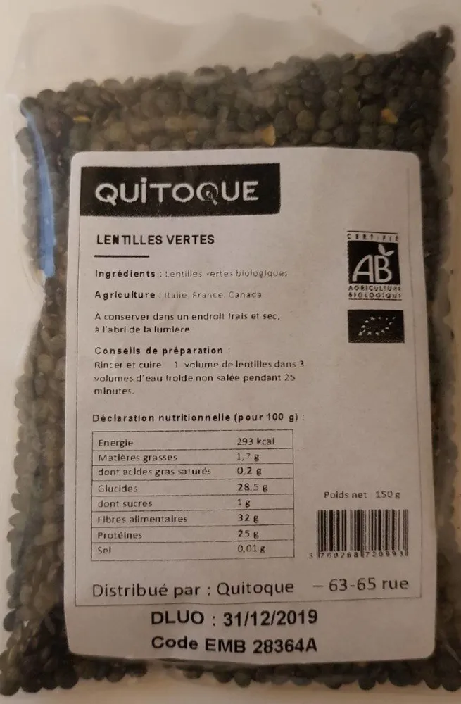 Lentilles vertes
