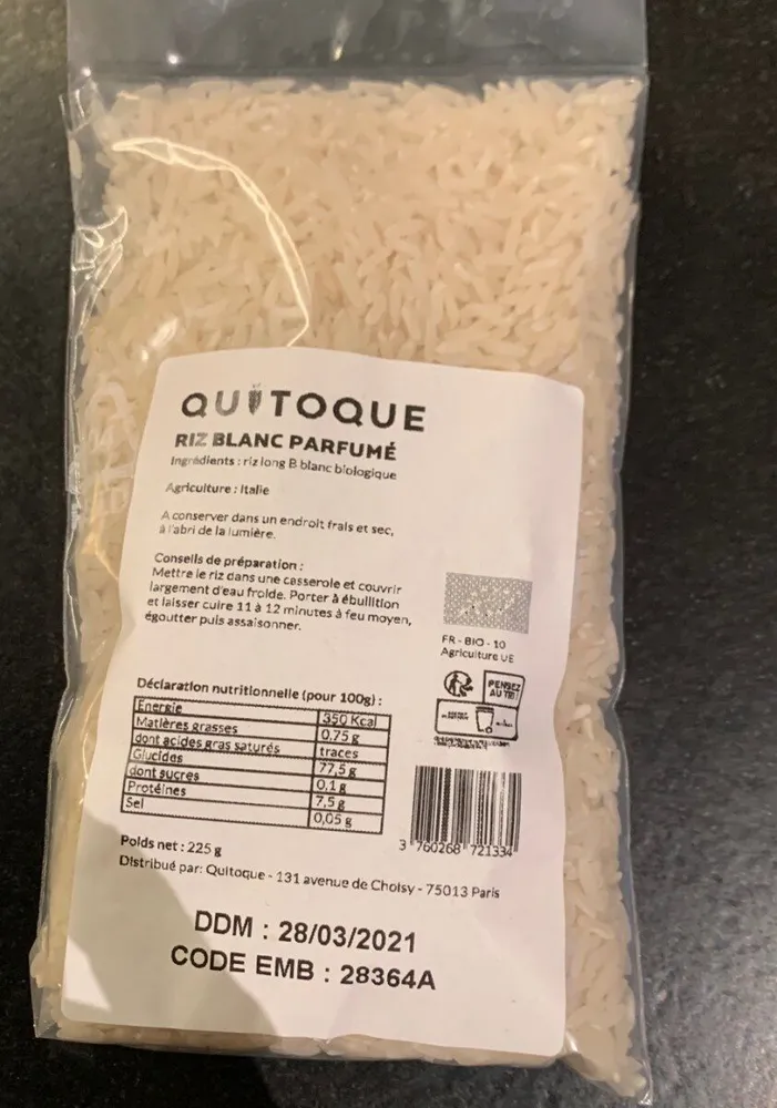 Riz Blanc Parfumé