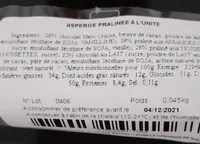 Asperge pralinée