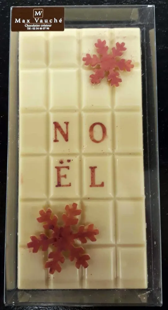 Tablette Noël chocolat blanc
