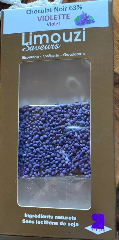 Chocolat noir 63% a la violette