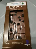 Chocolat lait 35% myrtille