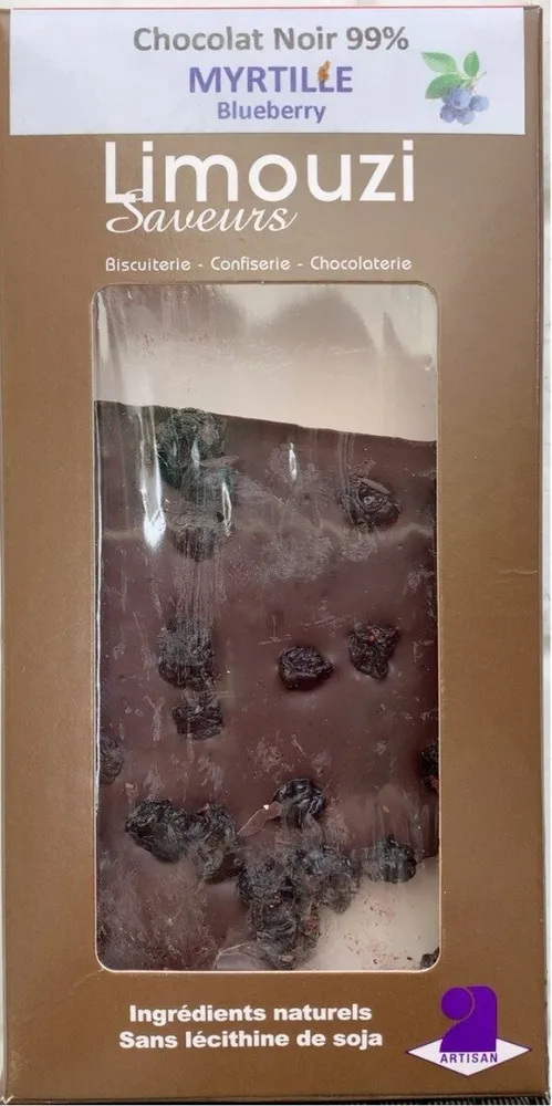 Chocolat noir 99% myrtille