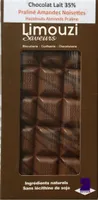 Chocolat lait 35 % praliné amandes noisettes