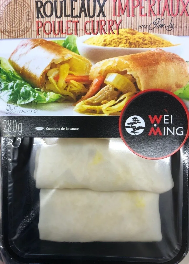 Rouleaux impériaux poulet curry x 4