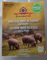 Saucisse crue de farine cochon noir iberique