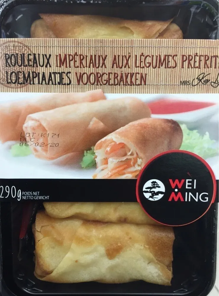 Rouleaux impériaux aux légumes préfrits