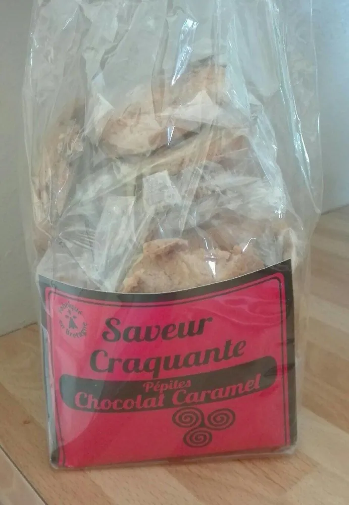Saveur craquante pépites chocolat caramel