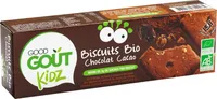 Biscuits Bio aux pépites de chocolat et au cacao.