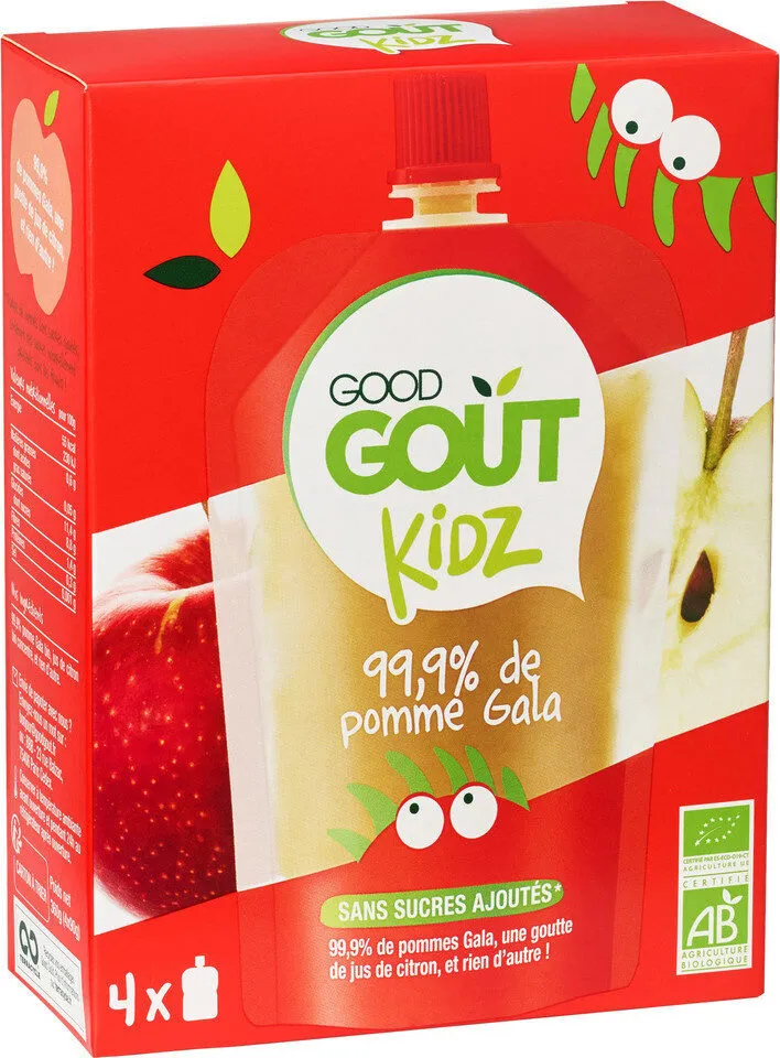 Pack de 4 gourdes Pomme Gala