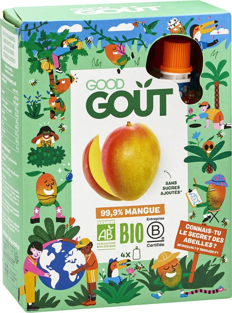 Pack de 4 gourdes Mangue