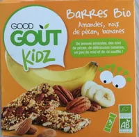 Barres bio Amandes, noix de pécan, bananes-Good Gout Kidz-60g