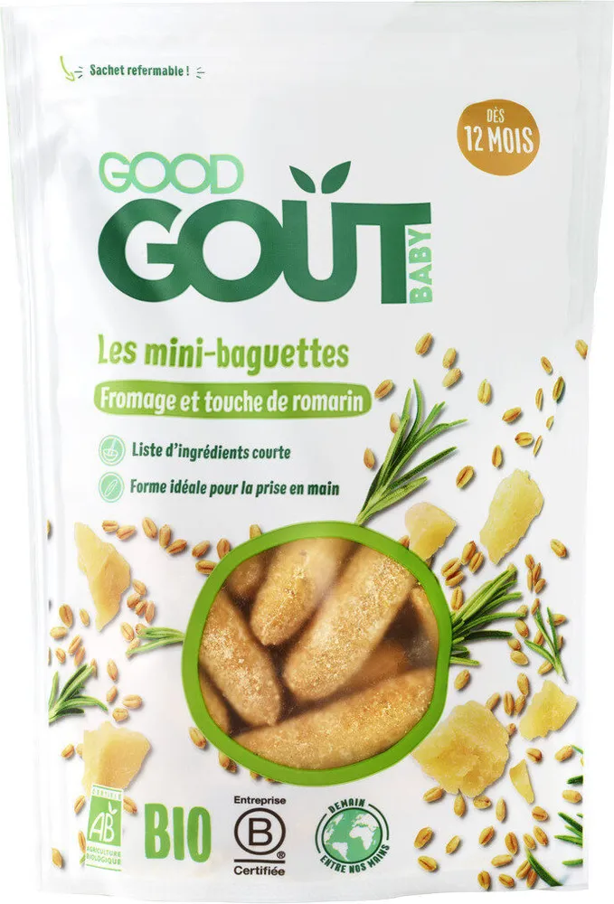 Les mini-baguettes au fromage et au romarin bio