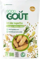 Les mini-baguettes au fromage et au romarin bio