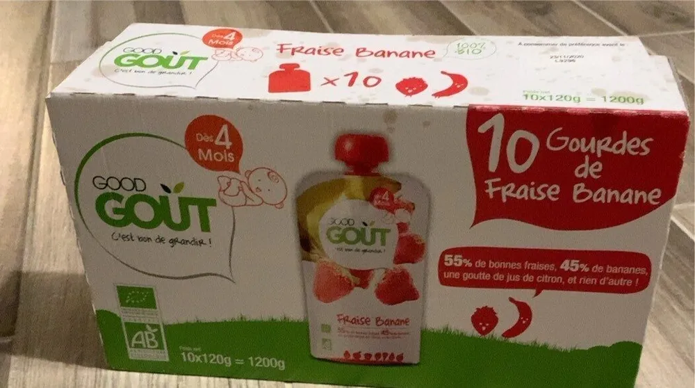 Compotes fraise banane