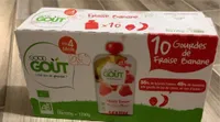Compotes fraise banane