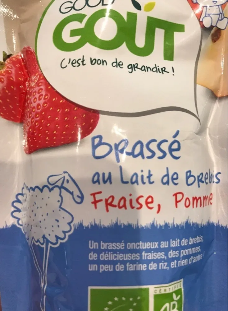 Brassé au lait de Brebis, Fraise, Pomme.