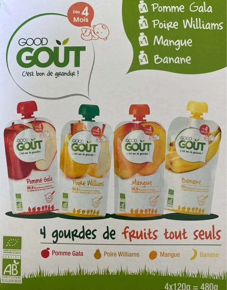 4 gourdes de fruits
