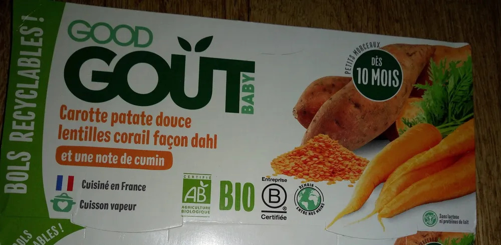 Carotte patate douce lentilles corail façon dahl