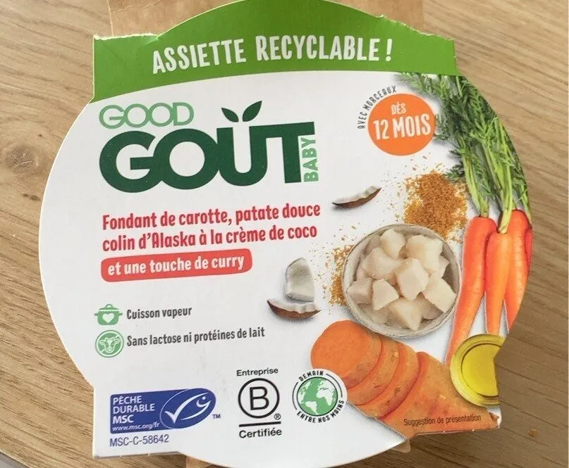 Fondant de carotte, patate douce, colin d’Alaska