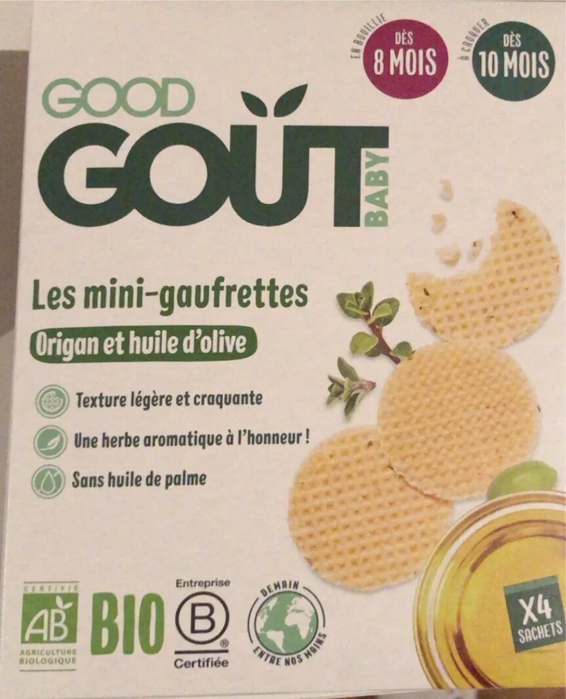 Les mini gaufrettes origan et huile d’olive