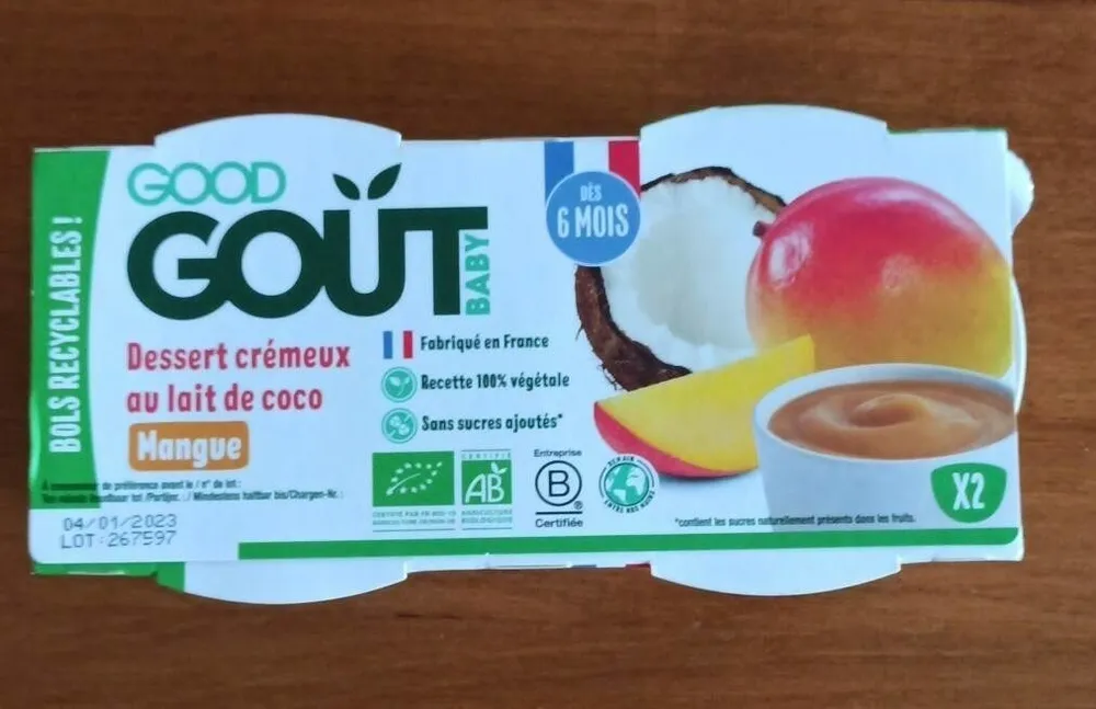 Dessert crémeux au lait de coco