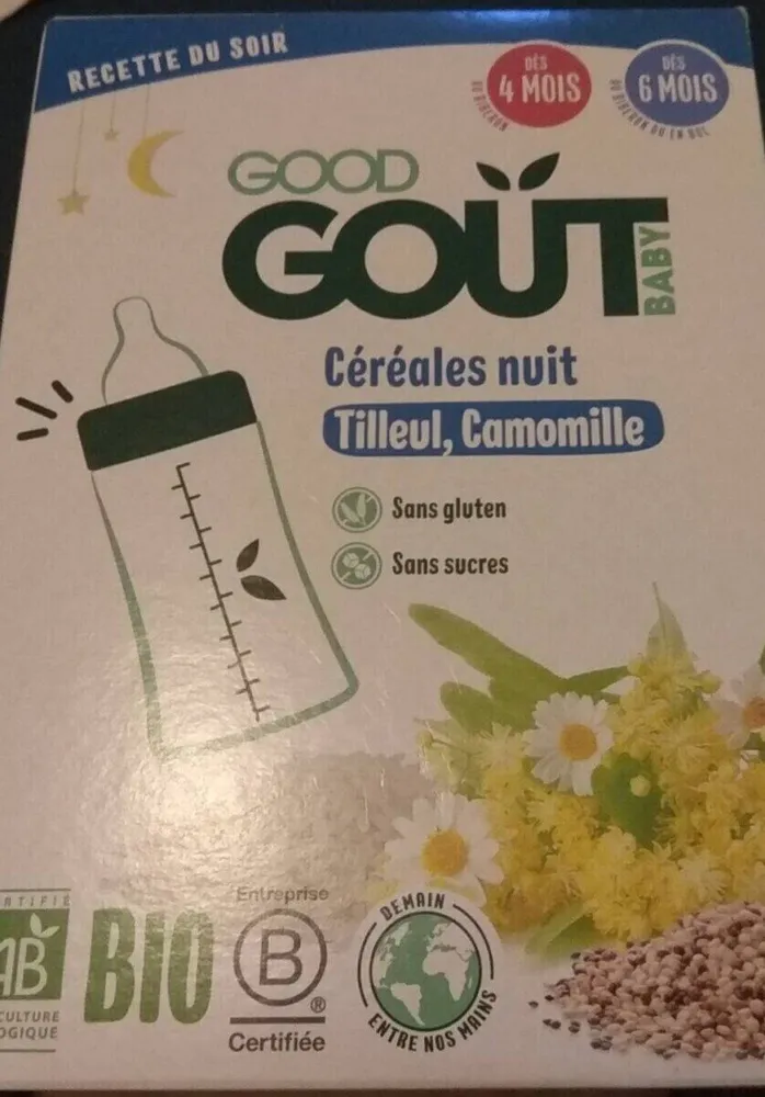 Céréales nuit, tilleul, camomille sans gluten sans sucres