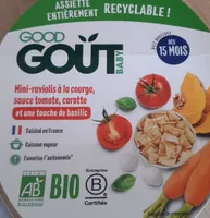 Mini-raviolis à la courge, sauce tomate, carotte