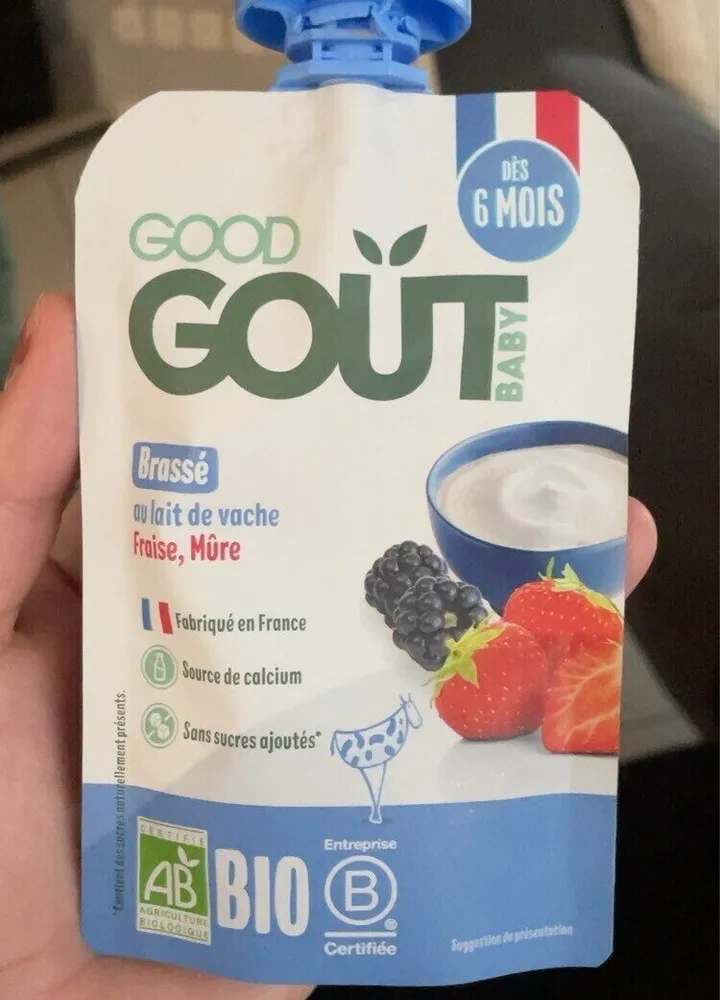 Brassé au lait de vache fraise,mûre