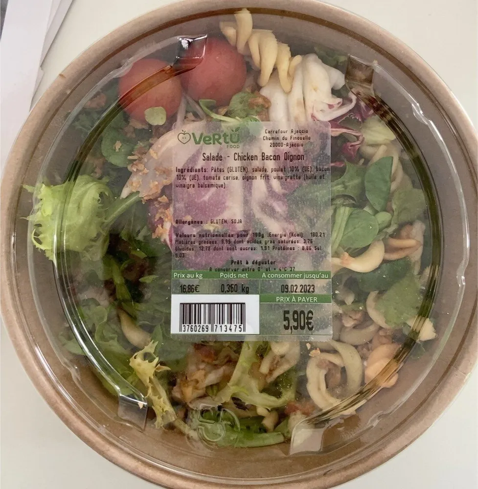 Salade - chicken - bacon - oignons