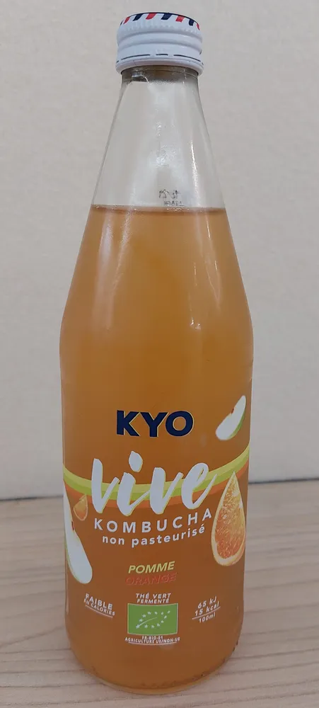 KYO Vive Kombucha Orange Pomme non pasteurisé