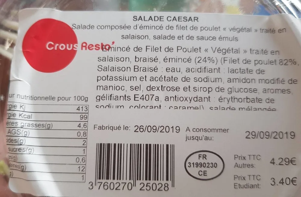 Salade César CROUS