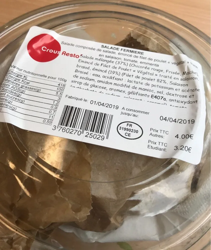Salade fermière