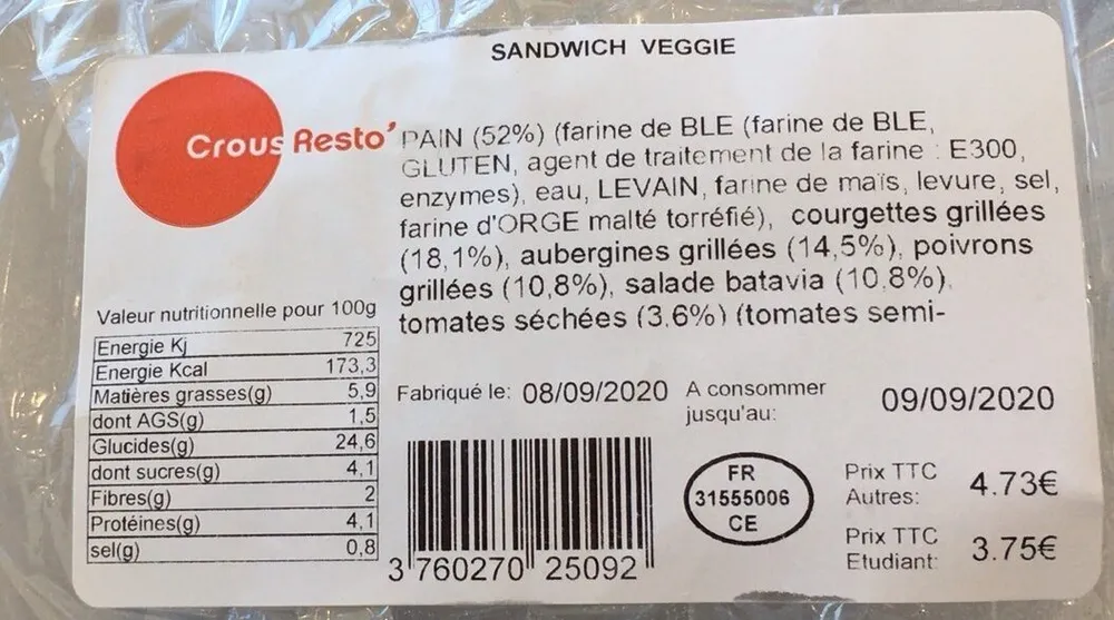Sandwich Veggie