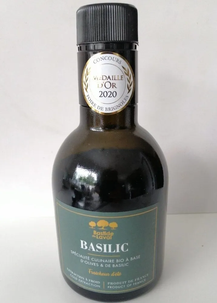 Huile d'olive basilic