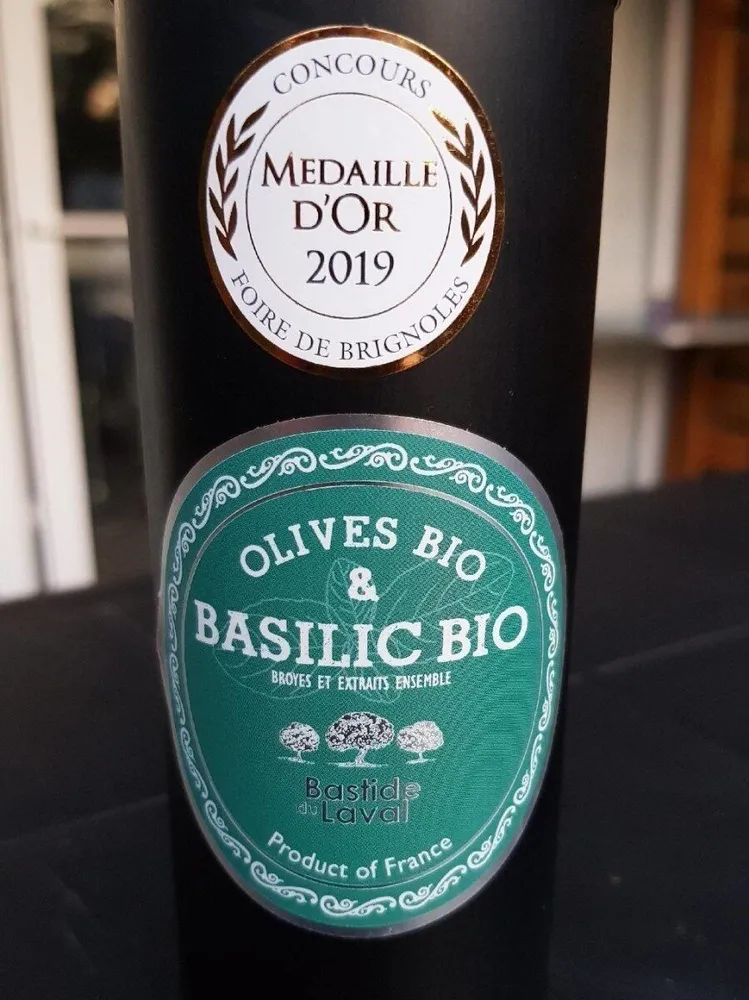 Olives bio et basilic bio